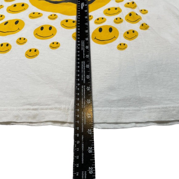 Vintage 90s Smiley Face All‎ Over Two Sided Print Shirt Size Large - Picture 6 of 6